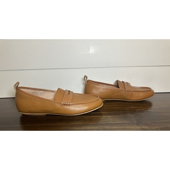 FitFlop Lena Slip On Penny Loafers Flat Shoes Tan Beige Women's SIZE 8 - Picture 4 of 9